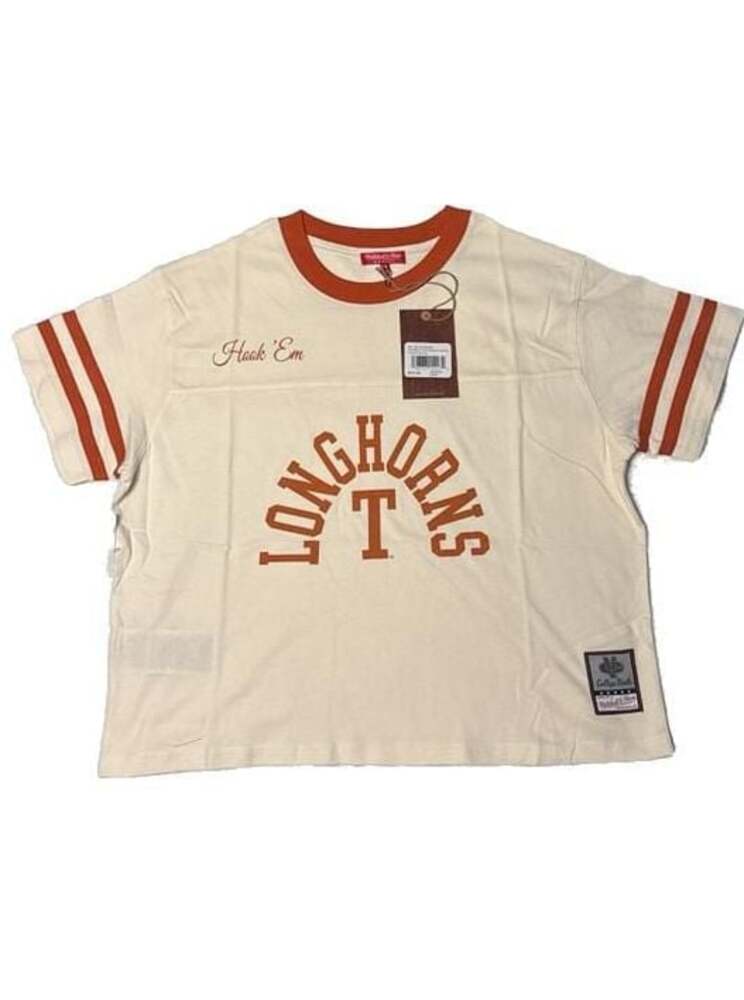 Mitchell & Ness Texas Longhorns Women’s Crop Top t-shirt size medium NWT